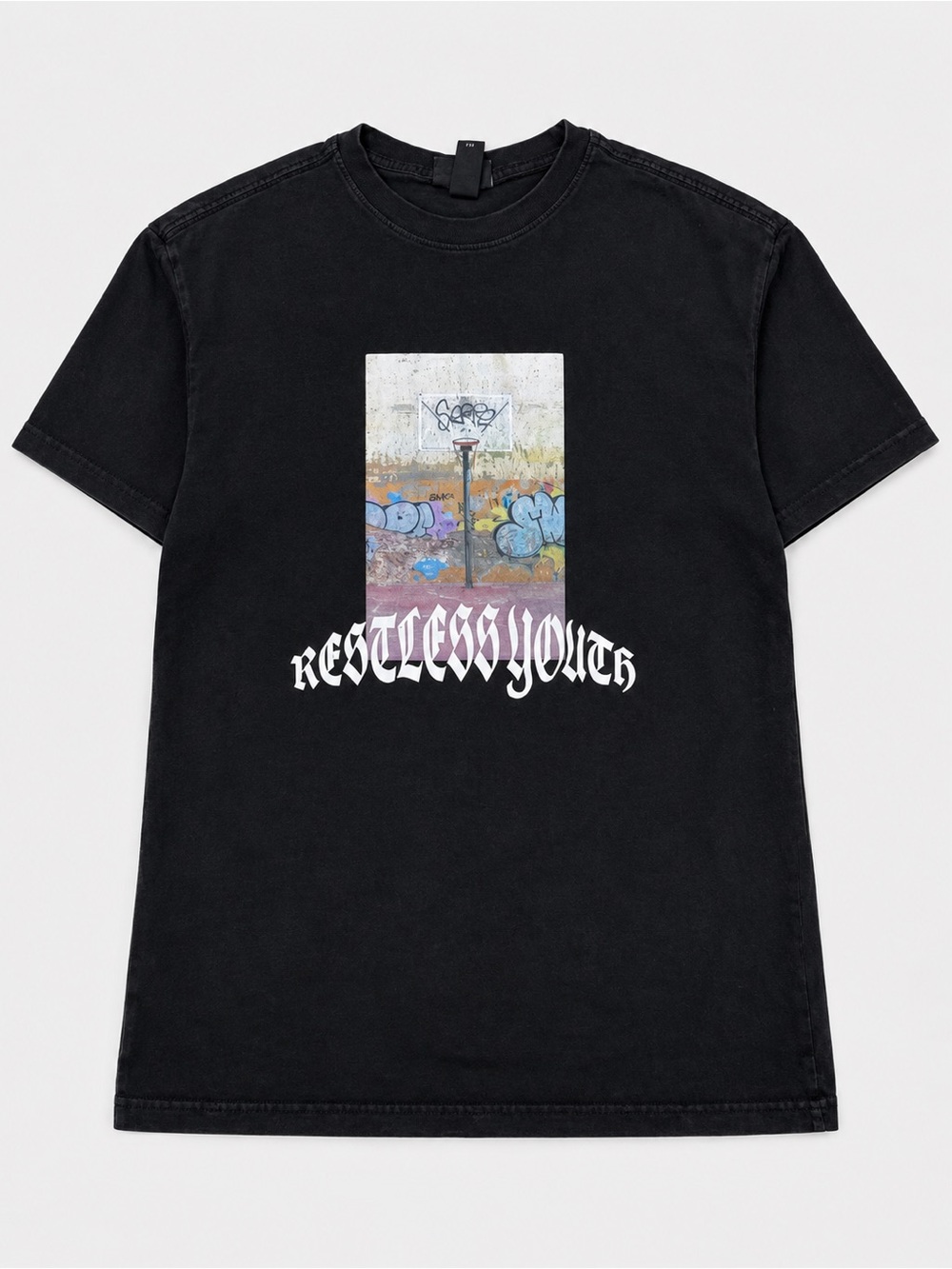 Black Graphic 'Restless Youth' Short-Sleeve Tee